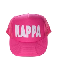 Neon Pink Trucker Hat - Kappa