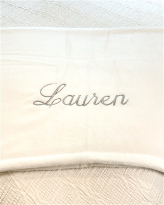 White Plush Blanket - Custom