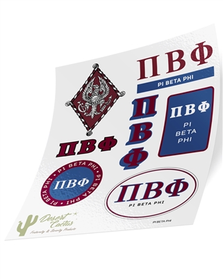 Traditional Stickers - Pi Phi