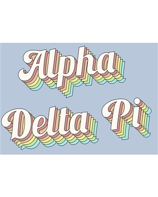 Retro Flag - Alpha Delta Pi