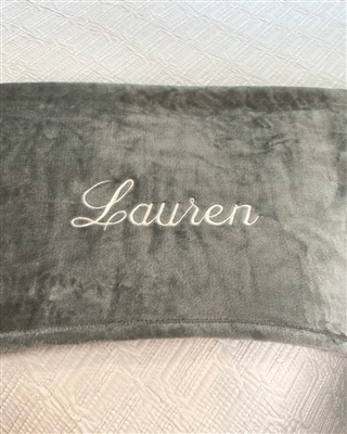 Gray Plush Blanket - Custom