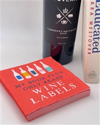 Book Club Only Reads Wine Labels Napkins