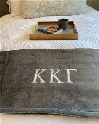 Grey Plush Blanket - Kappa
