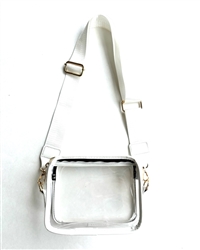 Game day Clear Purse - White