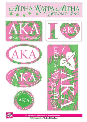 Tie Dye Stickers - Alpha Kappa Alpha
