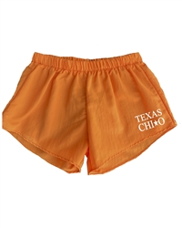 TEXAS- Orange Shorts - Chi O
