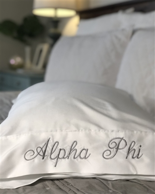 Monogrammed Pillowcase - Alpha Phi