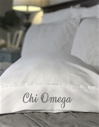 Monogrammed Pillowcase - Chi Omega