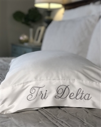Monogrammed Pillowcase - Tri Delta