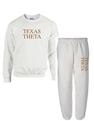 White Sweat Set (Texas Style) -Theta
