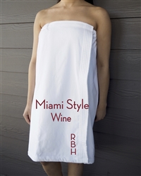 White Towel Wrap - Miami - Wine