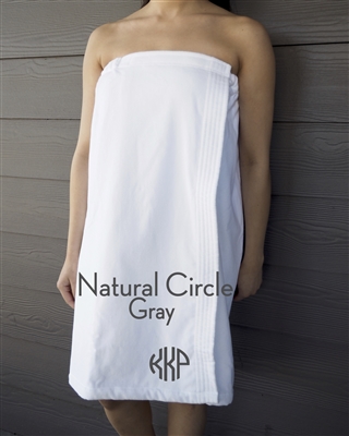 White Towel Wrap - NC - Gray
