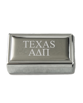 TEXAS Silver Pin Box - Alpha Delta Pi