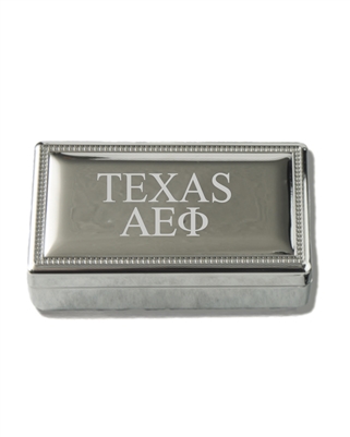 TEXAS Silver Pin Box - Alpha Epsilon Phi