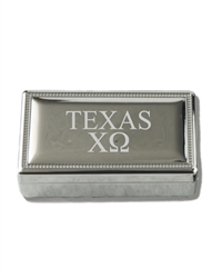 TEXAS Silver Pin Box - Chi Omega