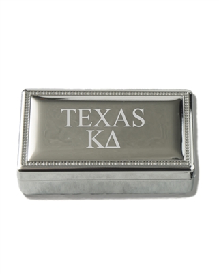 TEXAS Silver Pin Box - Kappa Delta