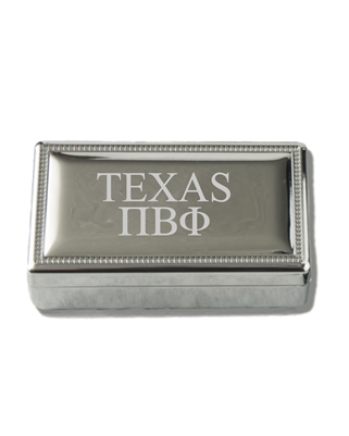 TEXAS Silver Pin Box - Pi Phi