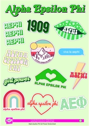 Girl Power Stickers - Alpha Epsilon Phi