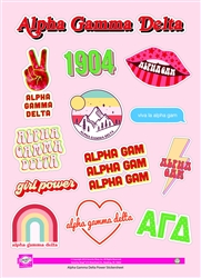 Girl Power Stickers - Alpha Gam