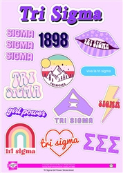 Girl Power Stickers - Tri Sigma