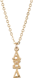 SP Gold Lavalier Necklace - Alpha Xi Delta