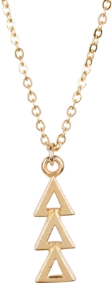 SP Gold Lavalier Necklace - Tri Delta