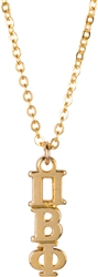SP Gold Lavalier Necklace - Pi Phi