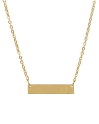 Sorority Gold Bar Necklace - Delta Gamma