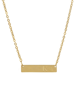 Sorority Gold Bar Necklace - Kappa Delta