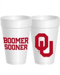 Boomer Sooner Styrofoam Cups
