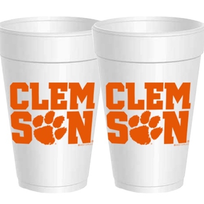 Clemson Styrofoam Cups