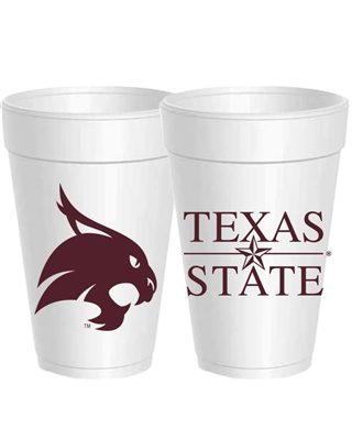Texas State Styrofoam Cups