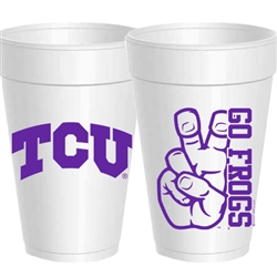 TCU Go Frogs Styrofoam Cups