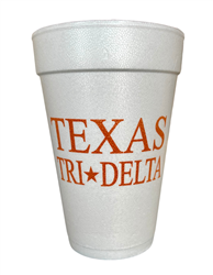 Texas Tri Delta Styrofoam Cups