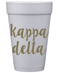 Gold Styrofoam Cups - Kappa Delta