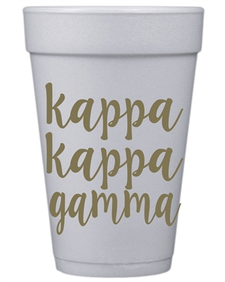 Gold Styrofoam Cups - Kappa